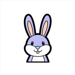 Cute Rabbit Character Illustration, Funny Bunny Vector Art