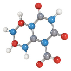 Obraz premium caprolactam-molecules----on-pure-white-background-