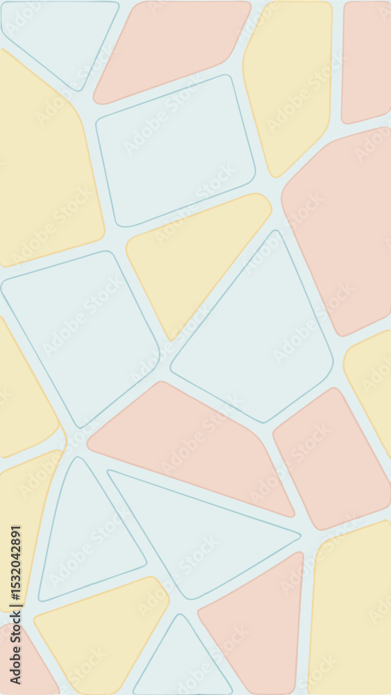 Aufkleber abstract pastel shapes composition on a transparent background for versatile design use