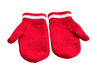 Red Knit Mittens