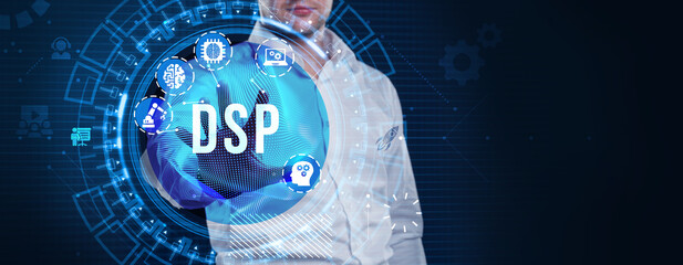 DSP - Demand Side Platform usiness, Technology, Internet and network concept.