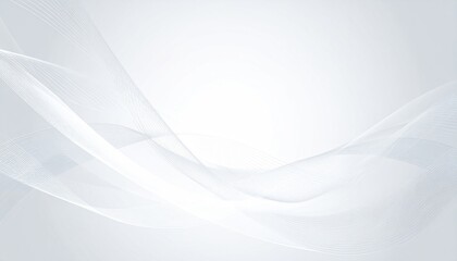 Delicate ethereal flowing lines on a gradient gray to white gradient background
