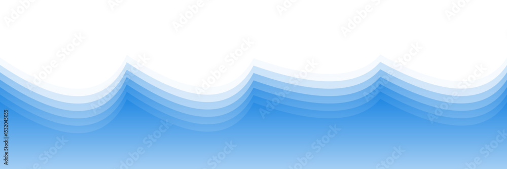 Poster scalloped gradient layers – minimalist abstract wave design