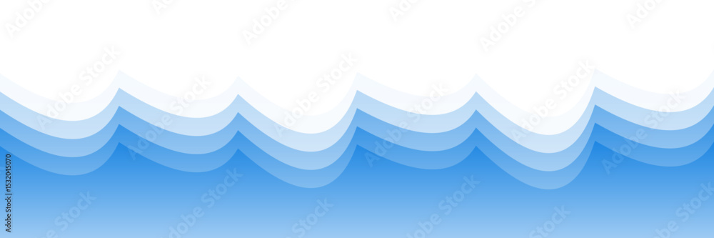 Poster gradient scalloped layers – abstract minimalist wave pattern