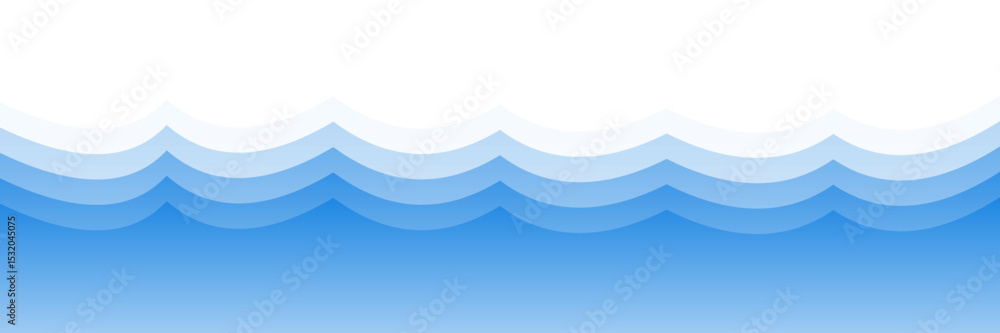 Poster gradient scalloped layers – abstract minimalist wave pattern