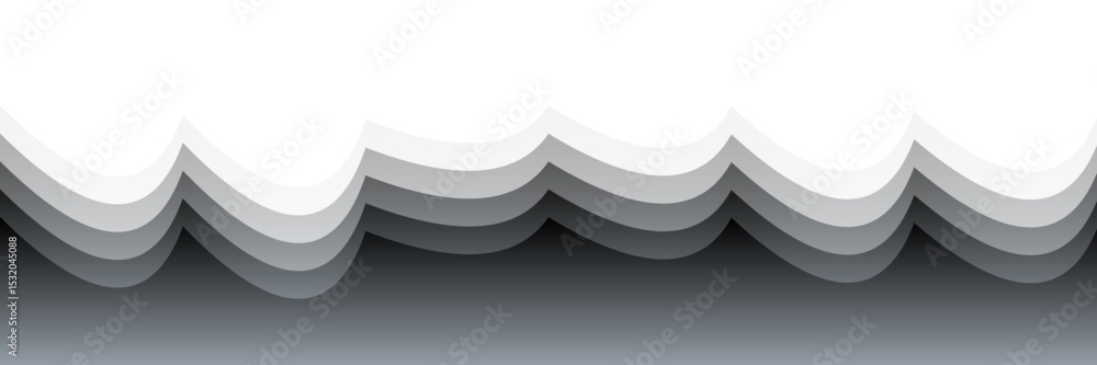 Poster gradient scalloped layers – abstract minimalist wave pattern