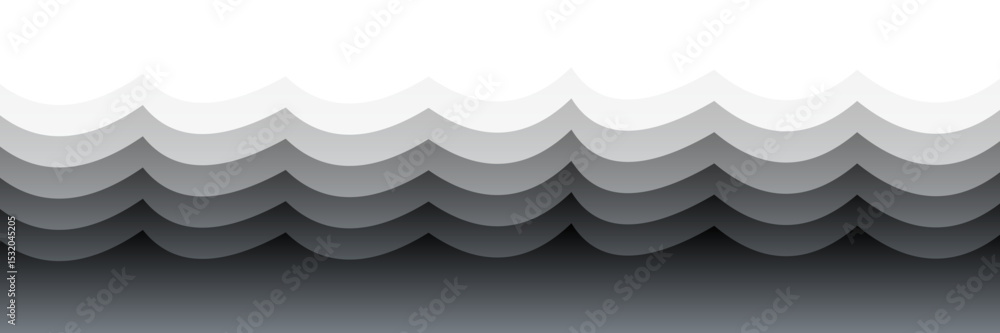 Poster layered wave pattern – abstract depth and texture
