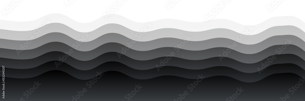 Poster layered wave pattern – abstract depth and texture
