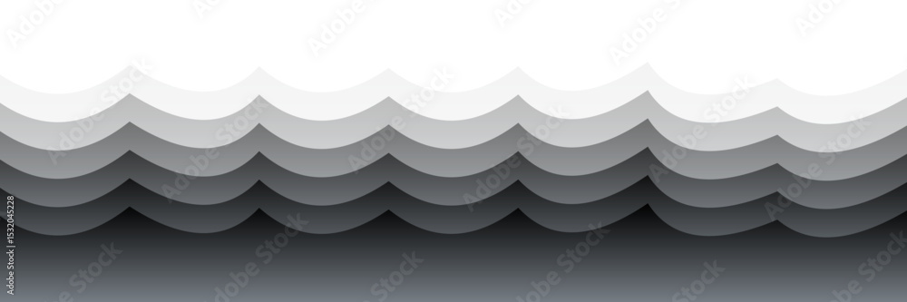 Poster layered wave pattern – abstract depth and texture