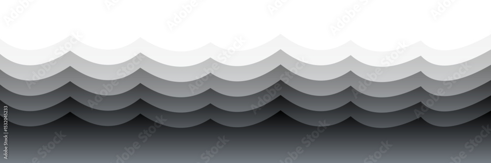 Poster layered waves – minimalist abstract gradient design