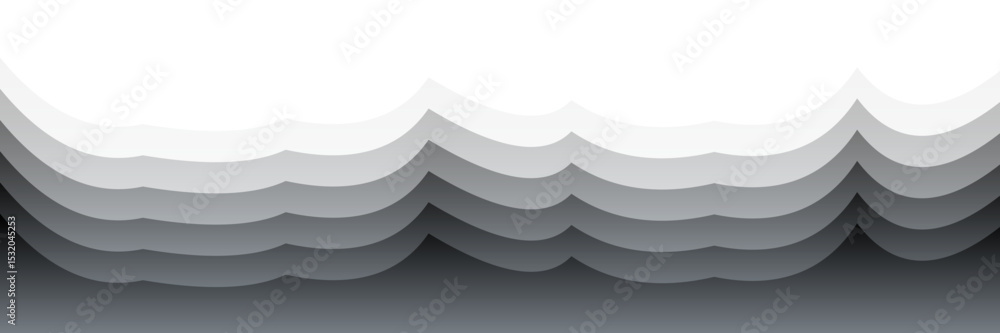 Poster layered waves – minimalist abstract gradient design