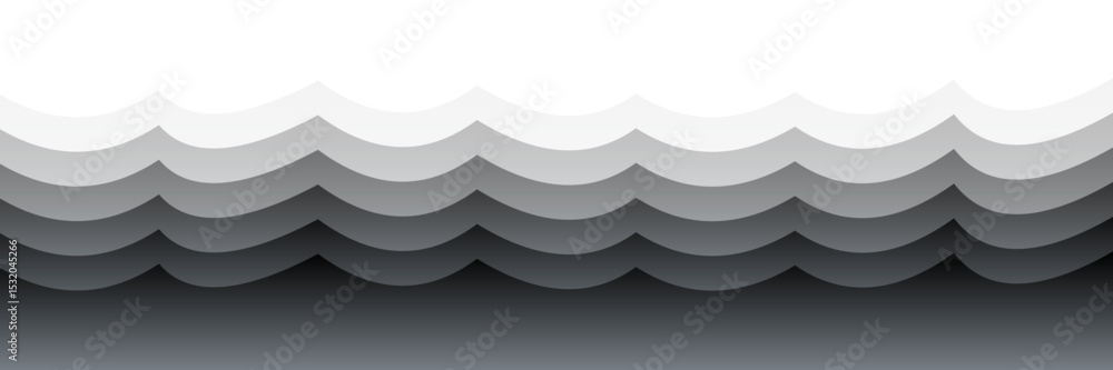 Poster layered waves – minimalist abstract gradient design
