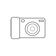 Flat Camera Icon – Vector Design for Photography, Multimedia, and Technology Use
