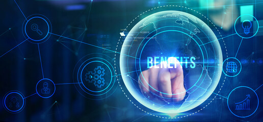 Employee benefits help to get the best human resources. Business concept.