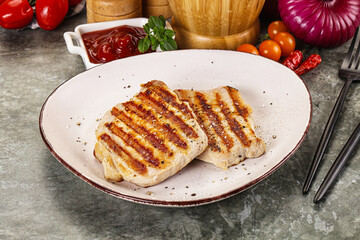 Tasty grilled pork meat steak