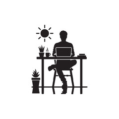 man working at a desk