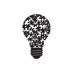 lightbulb brain puzzle idea