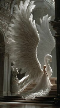 Swan Woman Grand Staircase Palace.