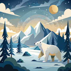 Obraz premium Playful Dog Illustration with CMYK Colors and Simple Fonts for Versatile Use