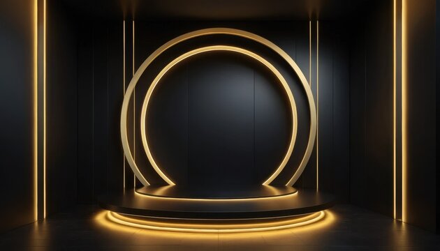 A captivating 3D render of a gold bar isolated in a dark casino interior with spinning roulette lights and a fun, amusement park-like wheel