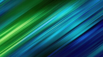 Abstract diagonal streaks of vibrant green, teal, and blue hues blend seamlessly, creating a dynamic, energetic visual effect.  The color transitions are smooth and the lines vary slightly in width