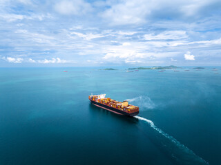 shipping logistic cargo container ship import export goods and distributing products to dealer and...
