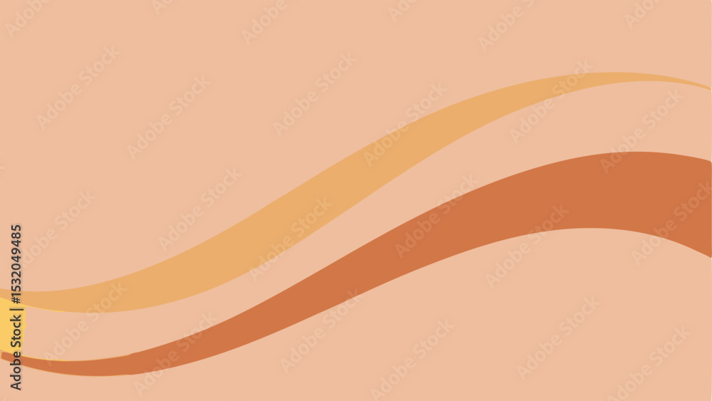 Poster abstract wavy lines in earth tone colors representing movement and fluidity on transparency