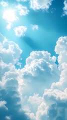 Colorful clouds outdoor landscape illustration poster background