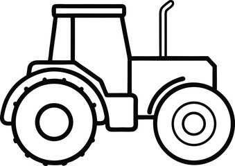 vector illustration of a tractor 