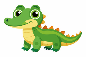 Fototapeta premium Cute cartoon lynx character with big green eyes and fluffy tail, illustrated in a vibrant and friendly style. Perfect for children's books, educational materials.