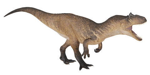 Majestic Tyrannosaurus rex roaring fiercely.