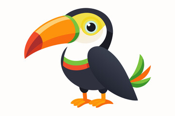 Cute cartoon lynx character with big green eyes and fluffy tail, illustrated in a vibrant and friendly style. Perfect for children's books, educational materials.