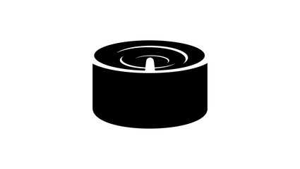 centrifuge symbol, black isolated silhouette