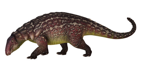 Detailed model of a prehistoric Ankylosaurus dinosaur