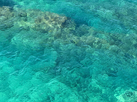Blue shades of Mediterranean sea water