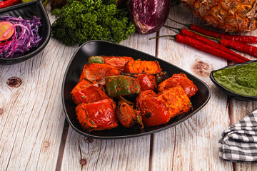 Indian cuisine - spicy chili paneer