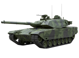 M1a2 abrams main battle tank isolated on transparent background