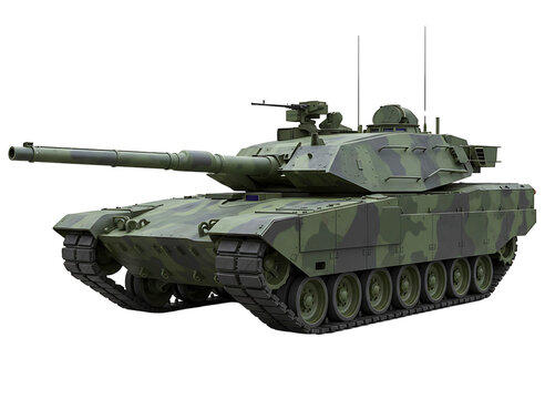 M1a2 abrams main battle tank isolated on transparent background