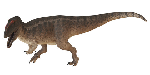 Baryonyx dinosaur in a dynamic pose