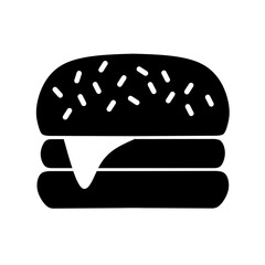 vector illustration of hamburger on white background