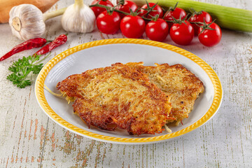 Golden fried potato pancake - Draniki