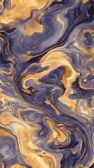 Purple and gold marble swirl liquid pattern illustration poster background