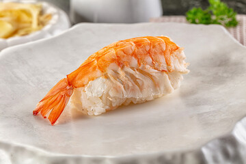 Japanese cuisine - sushi with prawn