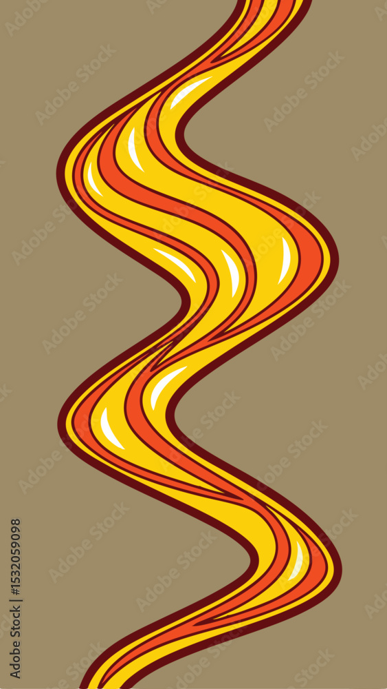 Poster dynamic abstract vector graphic featuring wavy lines with vibrant color palette design