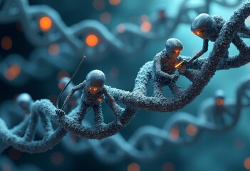DNA Character Art Close up
