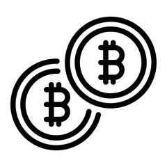 bitcoin double coin icon