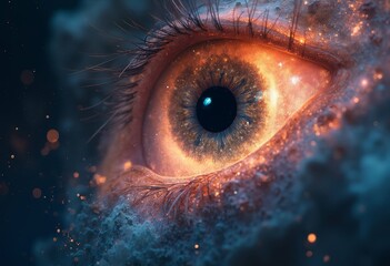 Close up of Light and Shadow Eye Art