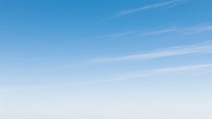 Obraz premium Serene Daytime Sky: Minimalist Cloudscape Background