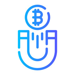bitcoin magnet icon