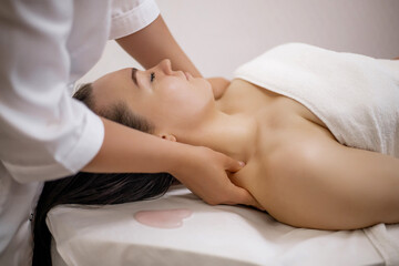 Buccal Massage Technique Performed by Professional Therapist – Natural Facial Sculpting and Anti-Aging Procedure at Spa